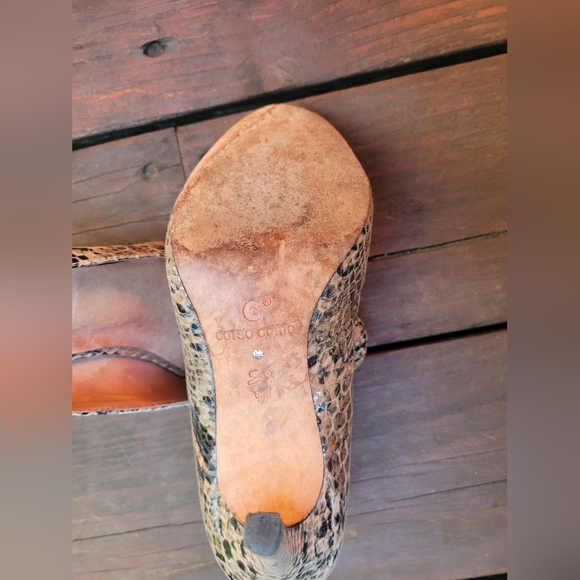 Corso Como leather heels Snake Skin Size 6 - Picture 3 of 5